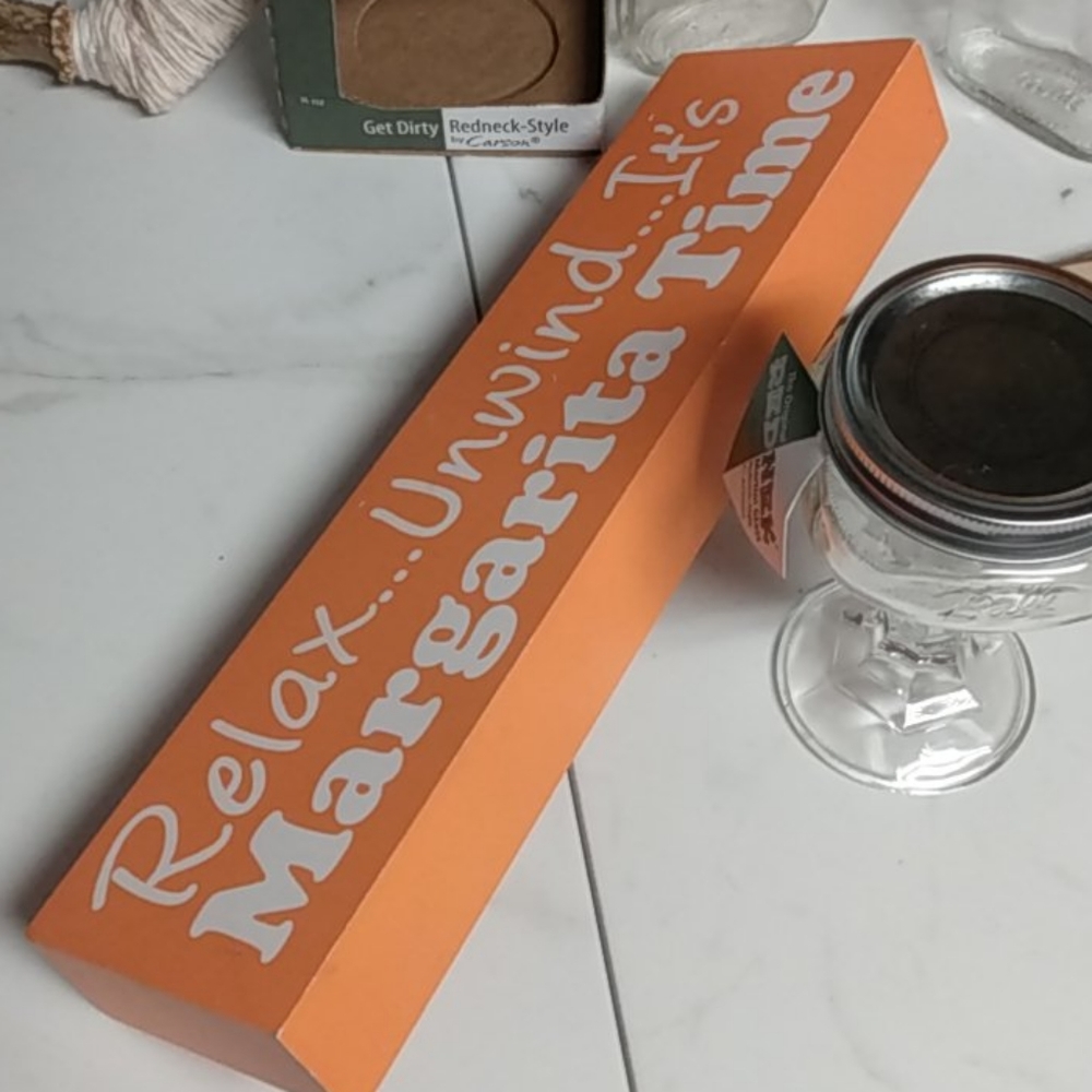 Novelty Mason Jar Martini Glass and Margarita Signage - Picture 10 of 12